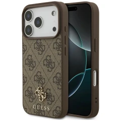 Etui Guess 4G Small Classic Logo MagSafe na iPhone 17 Pro / 18 Pro - brązowe