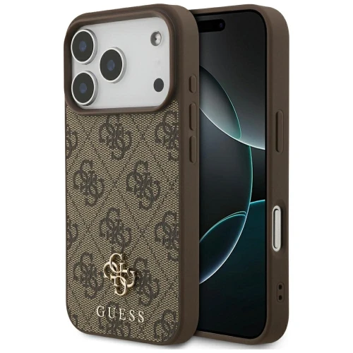 Etui Guess 4G Small Classic Logo MagSafe na iPhone 17 Pro / 18 Pro - brązowe