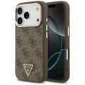 Etui Guess 4G Triangle Logo MagSafe na iPhone 17 Pro / 18 Pro - brązowe