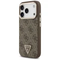 Etui Guess 4G Triangle Logo MagSafe na iPhone 17 Pro / 18 Pro - brązowe