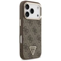 Etui Guess 4G Triangle Logo MagSafe na iPhone 17 Pro / 18 Pro - brązowe