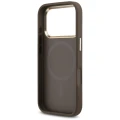 Etui Guess 4G Triangle Logo MagSafe na iPhone 17 Pro / 18 Pro - brązowe