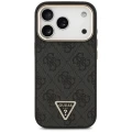 Etui Guess 4G Triangle Logo MagSafe na iPhone 17 Pro / 18 Pro - czarno-złote