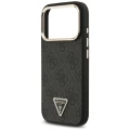 Etui Guess 4G Triangle Logo MagSafe na iPhone 17 Pro / 18 Pro - czarno-złote