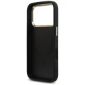 Etui Guess 4G Triangle Logo MagSafe na iPhone 17 Pro / 18 Pro - czarno-złote