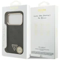 Etui Guess 4G Triangle Logo MagSafe na iPhone 17 Pro / 18 Pro - czarno-złote