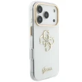 Etui Guess IML 4G Script Metal na iPhone 17 Pro / 18 Pro - białe