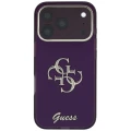 Etui Guess IML 4G Script Metal na iPhone 17 Pro / 18 Pro - burgundowe