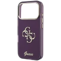 Etui Guess IML 4G Script Metal na iPhone 17 Pro / 18 Pro - burgundowe