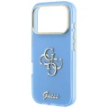 Etui Guess IML 4G Script Metal na iPhone 17 Pro / 18 Pro - jasnoniebieskie