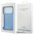 Etui Guess IML 4G Script Metal na iPhone 17 Pro / 18 Pro - jasnoniebieskie