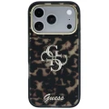 Etui Guess IML 4G Script Metal Logo MagSafe na iPhone 18 Pro - burgundowe