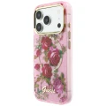Etui Guess IML Glitter Blossom Roses na iPhone 17 Pro / 18 Pro - różowe