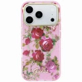 Etui Guess IML Glitter Blossom Roses na iPhone 17 Pro / 18 Pro - różowe