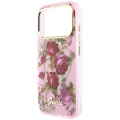 Etui Guess IML Glitter Blossom Roses na iPhone 17 Pro / 18 Pro - różowe
