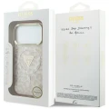 Etui Guess IML Leopard Glitter Triangle Logo MagSafe na iPhone 17 Pro / 18 Pro - różowe