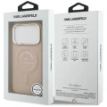 Etui Karl Lagerfeld Embossed Open Ring RSG Logo MagSafe na iPhone 17 Pro / 18 Pro - różowe