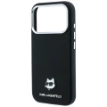 Etui Karl Lagerfeld Grained Choupette Head Metal MagSafe na iPhone 17 Pro / 18 Pro - czarne
