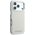 Etui Karl Lagerfeld Grained Elongated Logo MagSafe na iPhone 17 Pro / 18 Pro - beżowe