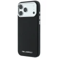 Etui Karl Lagerfeld Grained Elongated Logo MagSafe na iPhone 17 Pro / 18 Pro - czarne