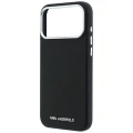 Etui Karl Lagerfeld Grained Elongated Logo MagSafe na iPhone 17 Pro / 18 Pro - czarne