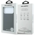 Etui Karl Lagerfeld Grained Elongated Logo MagSafe na iPhone 17 Pro / 18 Pro - czarne