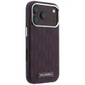 Etui Karl Lagerfeld Grained Mono Resin Logo MagSafe na iPhone 17 Pro / 18 Pro - burgundowe