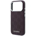 Etui Karl Lagerfeld Grained Mono Resin Logo MagSafe na iPhone 17 Pro / 18 Pro - burgundowe