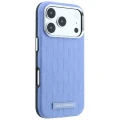 Etui Karl Lagerfeld Grained Mono Resin Logo MagSafe na iPhone 17 Pro / 18 Pro - jasnoniebieskie