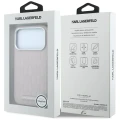 Etui Karl Lagerfeld Grained Mono Resin Logo MagSafe na iPhone 17 Pro / 18 Pro - różowe