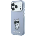 Etui Karl Lagerfeld IML Choupette Body Sketch Print MagSafe na iPhone 17 Pro / 18 Pro - jasnoniebieskie