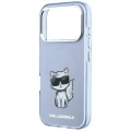 Etui Karl Lagerfeld IML Choupette Body Sketch Print MagSafe na iPhone 17 Pro / 18 Pro - jasnoniebieskie