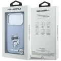 Etui Karl Lagerfeld IML Choupette Body Sketch Print MagSafe na iPhone 17 Pro / 18 Pro - jasnoniebieskie