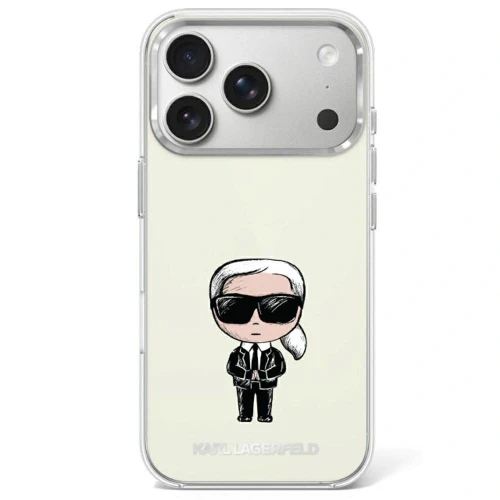 Etui Karl Lagerfeld IML Ikonik Sketch Print MagSafe na iPhone 17 Pro / 18 Pro - beżowe