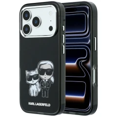 Etui Karl Lagerfeld IML Karl&Choupette Bodies Sketch Print MagSafe na iPhone 17 Pro / 18 Pro - czarne