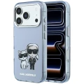 Etui Karl Lagerfeld IML Karl&Choupette Bodies Sketch Print MagSafe na iPhone 17 Pro / 18 Pro - jasnoniebieskie