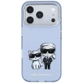 Etui Karl Lagerfeld IML Karl&Choupette Bodies Sketch Print MagSafe na iPhone 17 Pro / 18 Pro - jasnoniebieskie