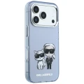 Etui Karl Lagerfeld IML Karl&Choupette Bodies Sketch Print MagSafe na iPhone 17 Pro / 18 Pro - jasnoniebieskie
