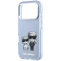 Etui Karl Lagerfeld IML Karl&Choupette Bodies Sketch Print MagSafe na iPhone 17 Pro / 18 Pro - jasnoniebieskie