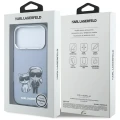 Etui Karl Lagerfeld IML Karl&Choupette Bodies Sketch Print MagSafe na iPhone 17 Pro / 18 Pro - jasnoniebieskie