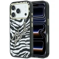Etui Karl Lagerfeld IML Signature Zebra Glitter MagSafe na iPhone 17 Pro / 18 Pro - złote