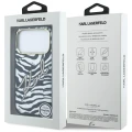 Etui Karl Lagerfeld IML Signature Zebra Glitter MagSafe na iPhone 17 Pro / 18 Pro - złote