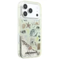 Etui Karl Lagerfeld Liquid Glitter Beach & Sand na iPhone 17 Pro / 18 Pro - beżowe