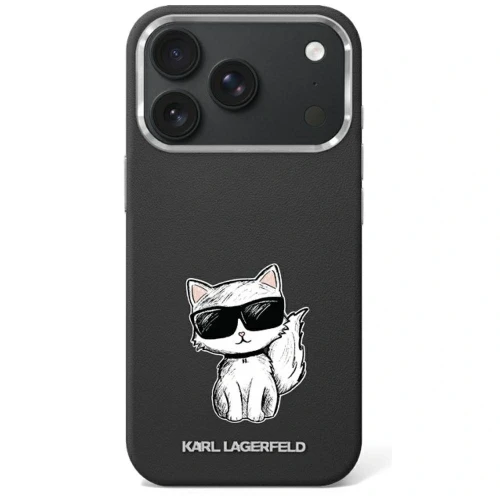Etui Karl Lagerfeld Smooth Choupette Sketch MagSafe do iPhone 18 Pro / 17 Pro / 18 Pro  - czarne