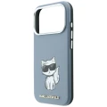 Etui Karl Lagerfeld Smooth Choupette Sketch MagSafe do iPhone 18 Pro / 17 Pro - jasnoniebieske