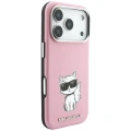 Etui Karl Lagerfeld Smooth Choupette Sketch MagSafe do iPhone 18 Pro / 17 Pro - różowe
