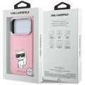 Etui Karl Lagerfeld Smooth Choupette Sketch MagSafe do iPhone 18 Pro / 17 Pro - różowe