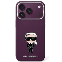 Etui Karl Lagerfeld Smooth Ikonik Sketch MagSafe do iPhone 18 Pro / 17 Pro - burgundowe
