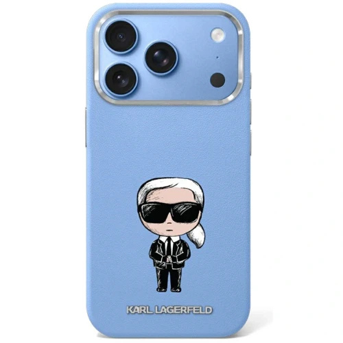Etui Karl Lagerfeld Smooth Ikonik Sketch MagSafe do iPhone 18 Pro / 17 Pro - jasnoniebieske