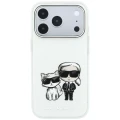 Etui Karl Lagerfeld Smooth Karl & Choupette Bodies Sketch MagSafe do iPhone 18 Pro / 17 Pro - beżowe